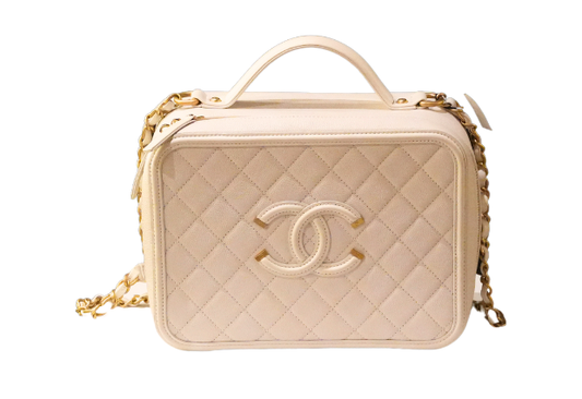 Chanel CC filigree Off White