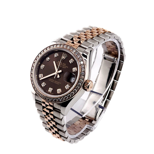 Rolex Datejust 279381RBR 10 Point Diamond Choco Jubilee Brand New