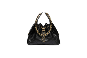 Chanel Handbag 25 Black Small Grained Calf Skin & Gold Tone