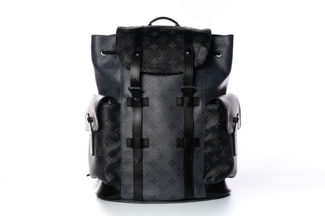 louis vuitton christooer om backpack Louis Vuitton Grey Monogram Eclipse Reverse Christopher PM Backpack – Grand Prestige