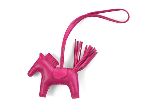 Подвеска на сумку Hermès Rubis Grigri Horse Rodeo PM Rose Mexico