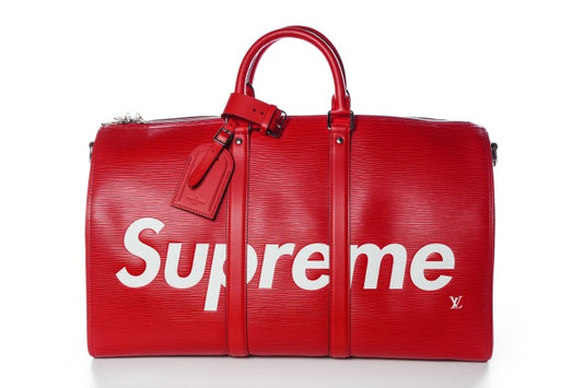 Louis Vuitton x Supreme KEEPALL BANDOULIERE EPI 45 RED Brand New