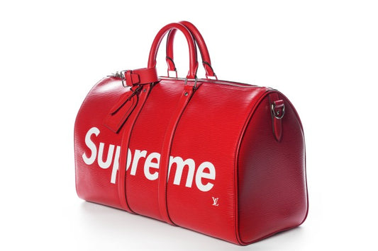 Louis Vuitton x Supreme KEEPALL BANDOULIERE EPI 45 RED Brand New