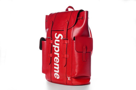 LOUIS VUITTON X SUPREME Epi Christopher Backpack PM Red