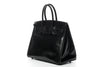 Сумка Hermes Birkin 35 So черная кожаная квадратная N Stamp