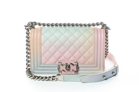 Caviar Quilted Medium Cuba Rainbow Boy Flap Multicolor