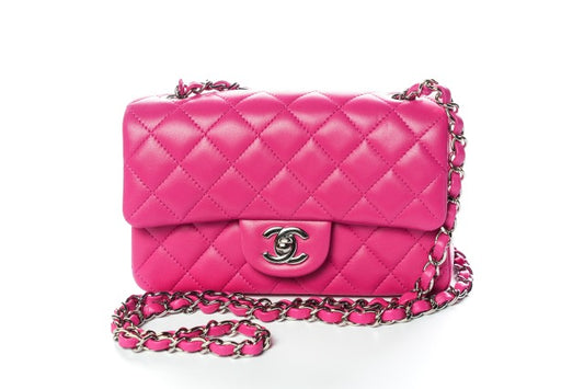 Caviar Leather Quilted Mini Coco Handle Flap Pink