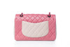Сумка Chanel Multi-Pink из стеганой кожи ягненка, классическая, с одним клапаном, с подвеской, серебряная фурнитура, средний размер, 2014 г.