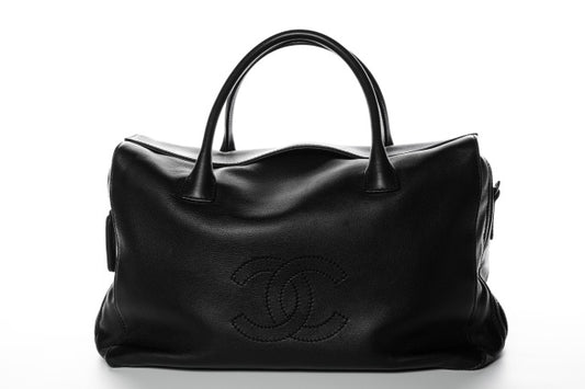 Chanel Boston Bag 48H Black Leather