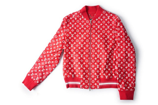 Supreme x Louis Vuitton Leather Baseball Jacket