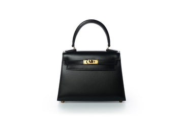 Hermes Mini Kelly Box Calf Black