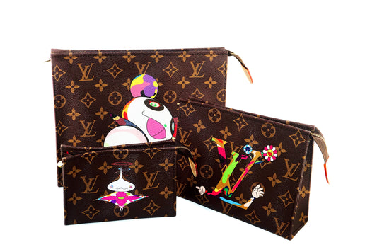 Louis Vuitton vs Takashi Murakami Trio Toiletry Pouch