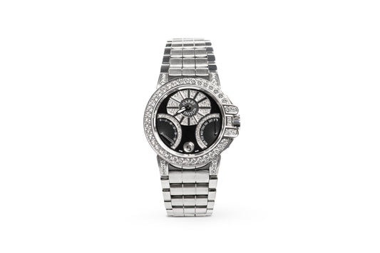 Ocean BIetro 36mm Automatic in White Gold with Diamonds Bezel on White Gold Baracelet 18KT with Black Diamond Dial 400/UABI36WWC.KD/D3.1