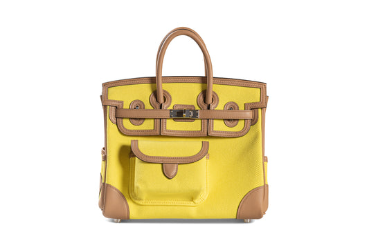 Hermes Birkin 25 Cargo/Swift Jaune Citron and Chai