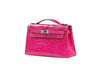 Hermes Kelly Pochette Alligator Rose Scheherazade