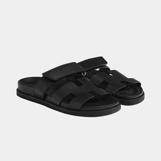 Hermes Chypre Sandals Black For Men size 43