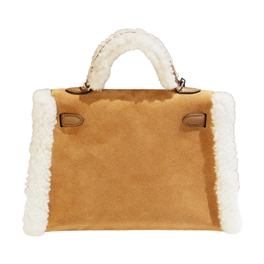 Hermes Mini Kelly Ⅱ Teddy Grizzly  Alezan, Ecru B stamp