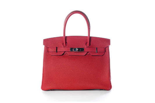 Hermes Birkin 40 Fjord Leather Rouge Ash