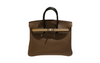 Hermes Birkin 25 Tricolor  Ecorce/Etoupe Grey/Black EPSOM W stamp