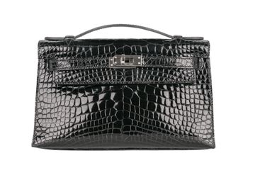 Hermes Kelly Pochette Noir Aligator PHW (T:2015)