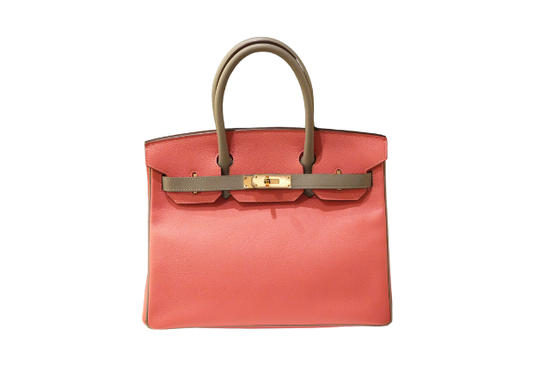 Hermes Birkin 30 SPO Epsom Rose Azalle x Gris Mouette