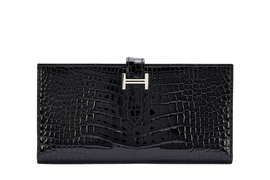 Hermes Bearn Soufflet Aligator Shiny Alligator
