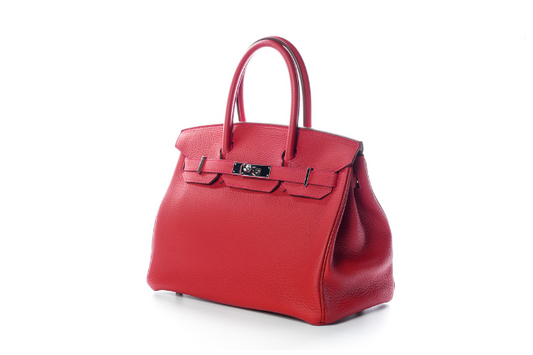 Hermes Birkin 40 Fjord Leather Rouge Ash