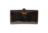Hermes Bearn Wallet Alligator Aubergine