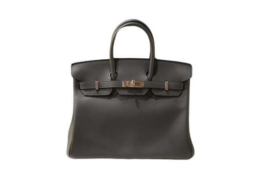 Hermes Birkin 25 Swift Gris Misty W stamp