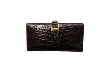 Hermes Bearn Soufflet Aligator Shiny Alligator GHW