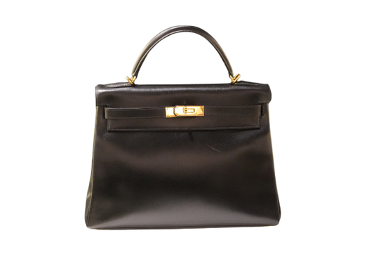 Hermes Kelly 32 Boxcalf Black