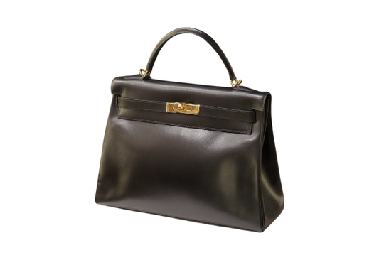 Hermes Kelly 32 Boxcalf Black
