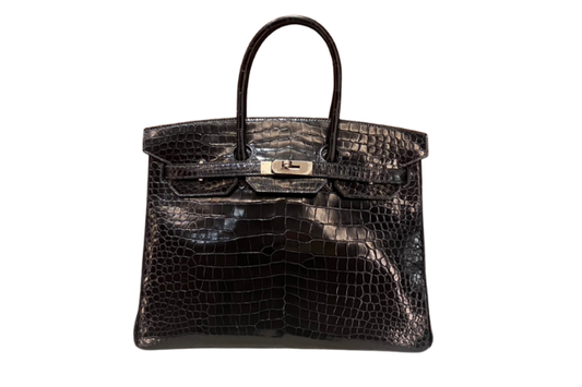 Hermes Birkin 35 Crocodile Porosus Bleu Marine ◻︎O (2011)