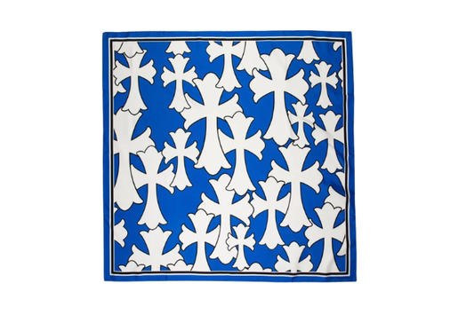 Chrome Hearts Cemetery Cross Silk Scarf