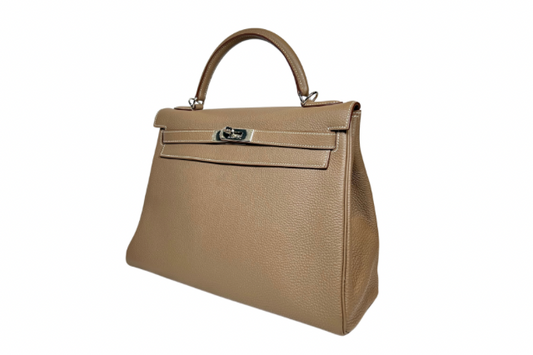 Hermes Kelly 32 Togo Etoupe □L Stamp