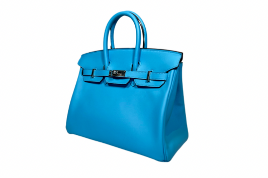 Hermes Birkin 25 Swift Celeste W Stamp