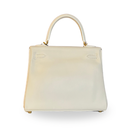 Hermes Kelly 25 Swift White