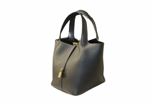 Hermes Picotin MM Taurillon Clemence  Black