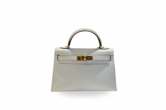 Hermes Mini Kelly Ⅱ Cheval Bleu Lin