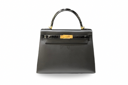 Hermes Kelly 28 Touch Niloticus Black