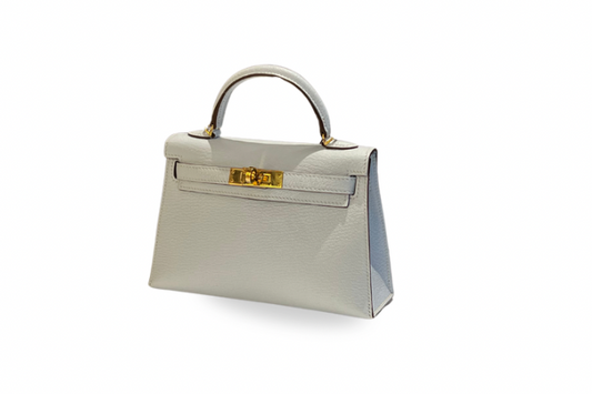 Hermes Mini Kelly Ⅱ Cheval Bleu Lin