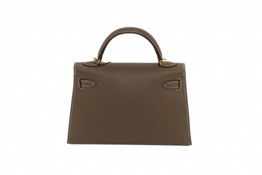 Hermes Mini Kelly Ⅱ Epsom Etoupe W Stamp
