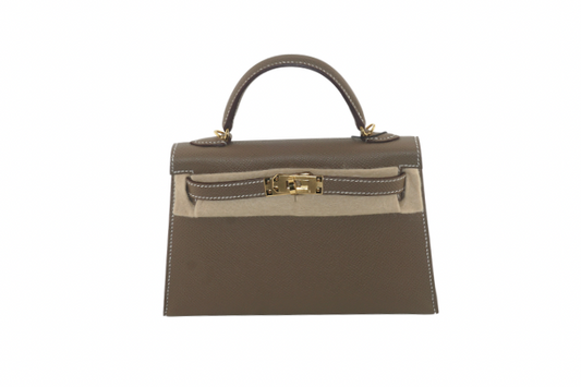 Hermes Mini Kelly Ⅱ Epsom Etoupe W Stamp