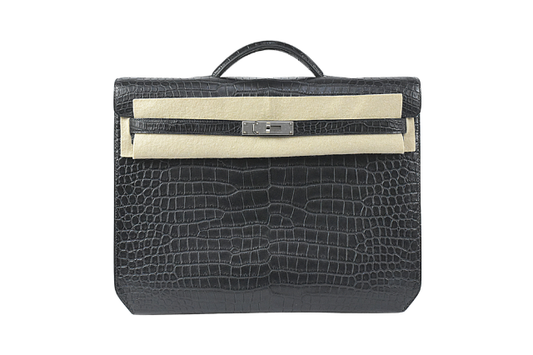 Hermes Kelly Depeche 34 Porosus Black