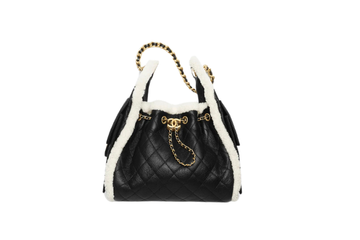 Chanel Handbag 25 Black Small Grained Sheep Skin/Mouton & Gold Tone