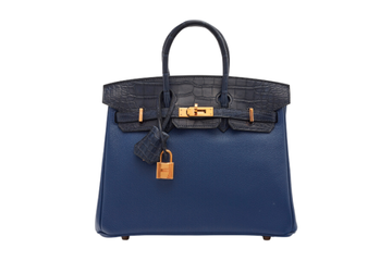 Hermes Birkin 25 Touch Alligator/Trillion Novillo Blue Encre