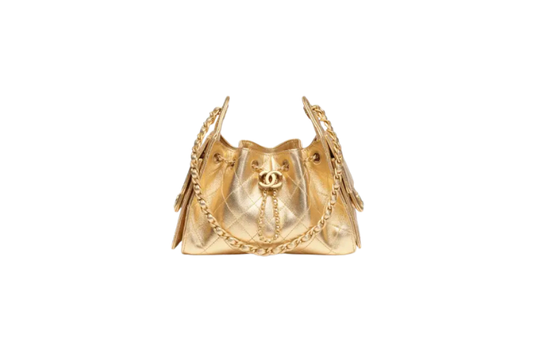 Chanel Handbag 25 Gold Mini Grained Calf Skin & Gold Tone