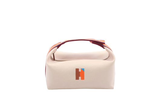 Hermes Brid a Black PM Canvas Orange/Blue/Brown