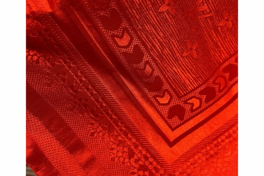 Louis Vuitton Red Silk Scarf