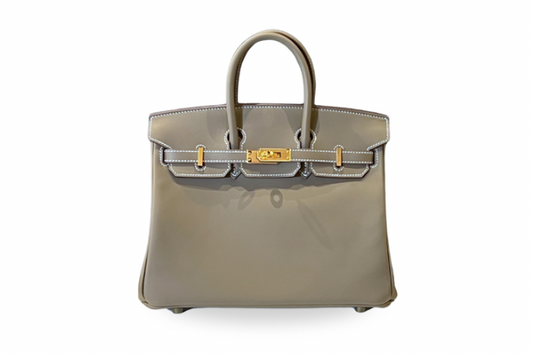 Hermes Birkin 25 Swift Etoupe W Stamp